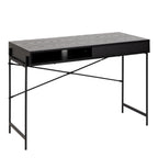 Angus Desk with Sliding Door in Black