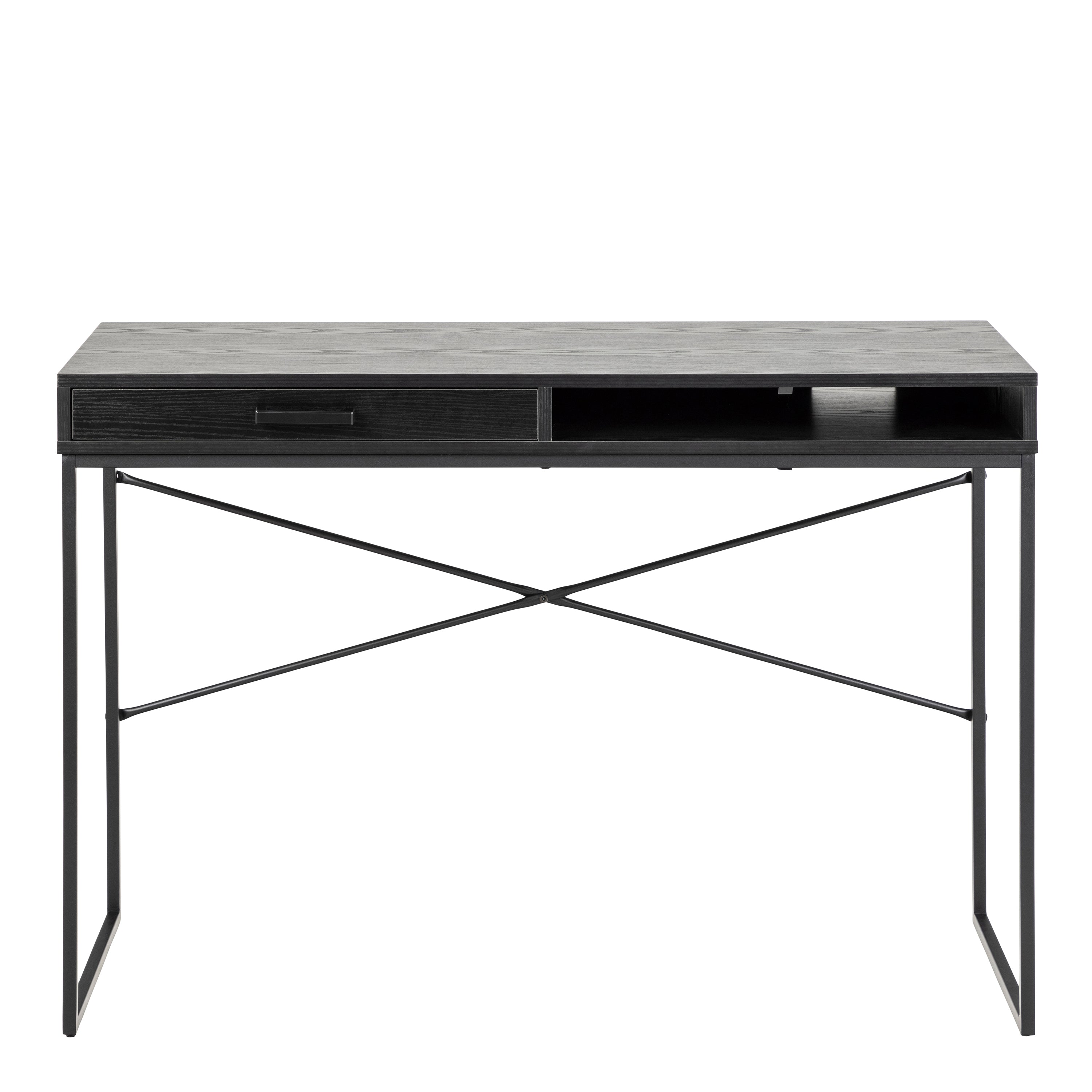 Seaford 1 Drawer Desk in Ash Black