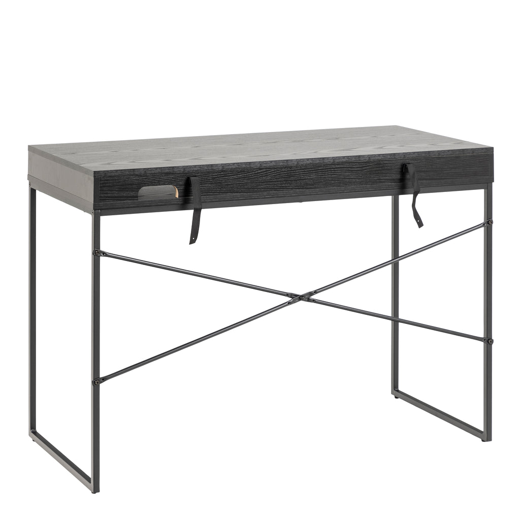 Seaford 1 Drawer Desk in Ash Black