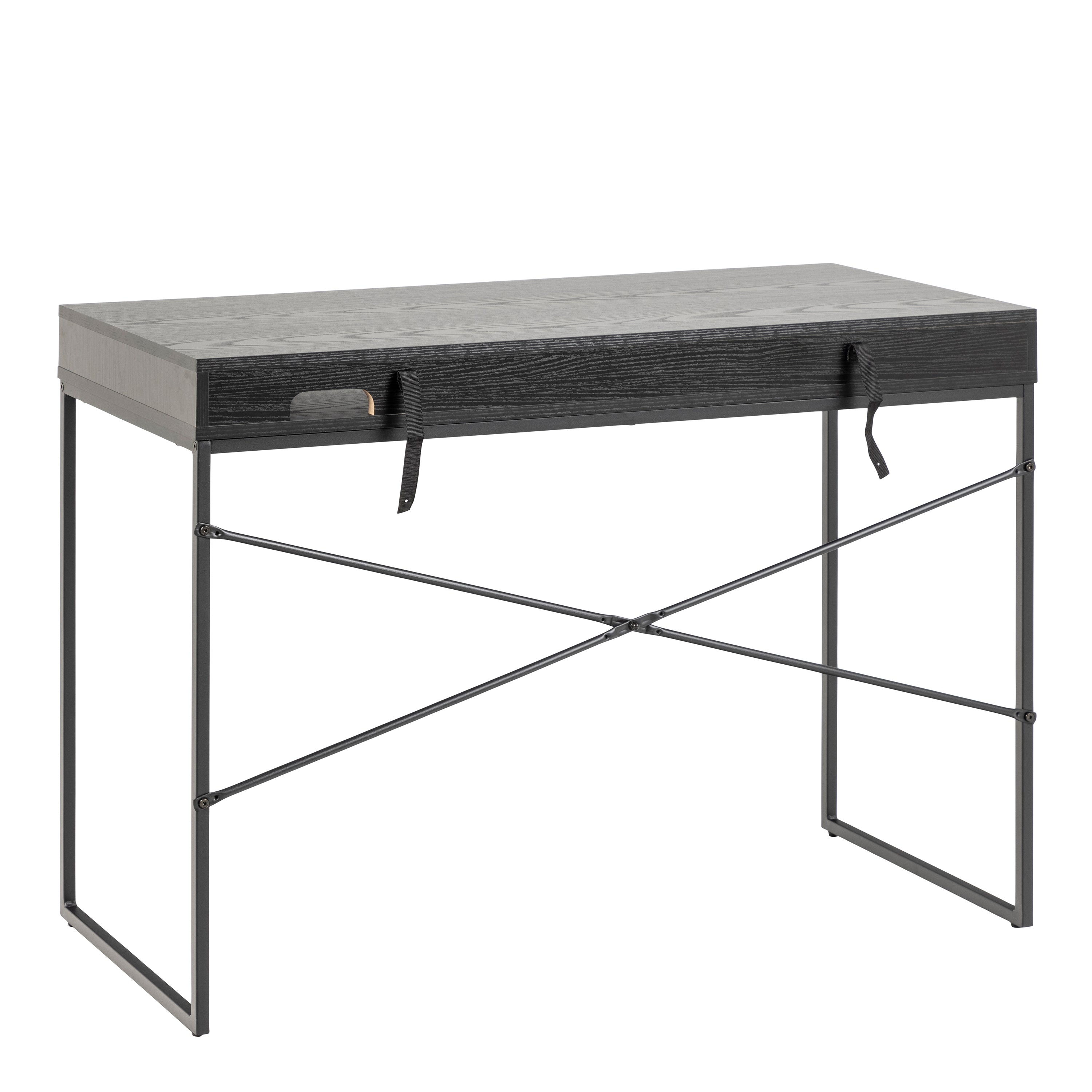 Seaford 1 Drawer Desk in Ash Black