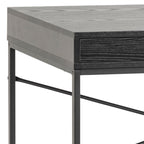 Seaford 1 Drawer Desk in Ash Black