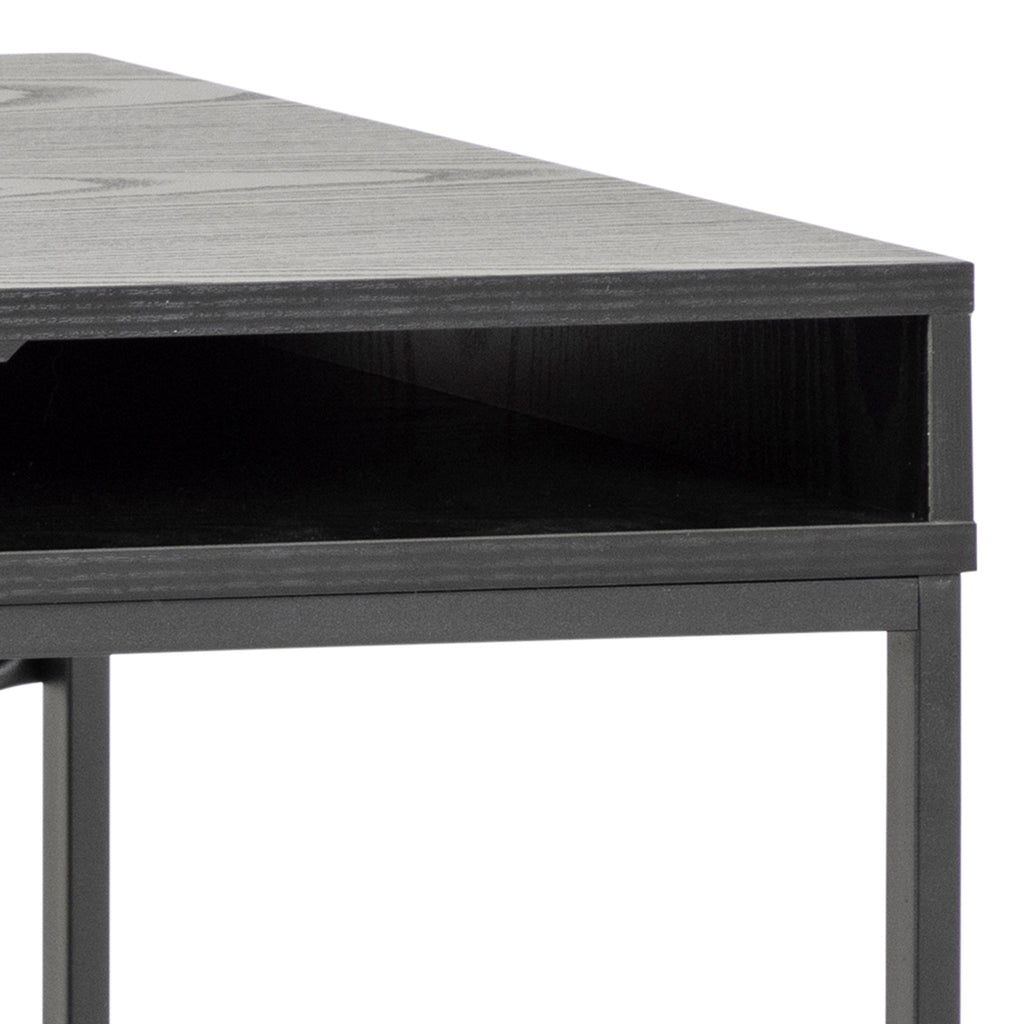 Seaford 1 Drawer Desk in Ash Black