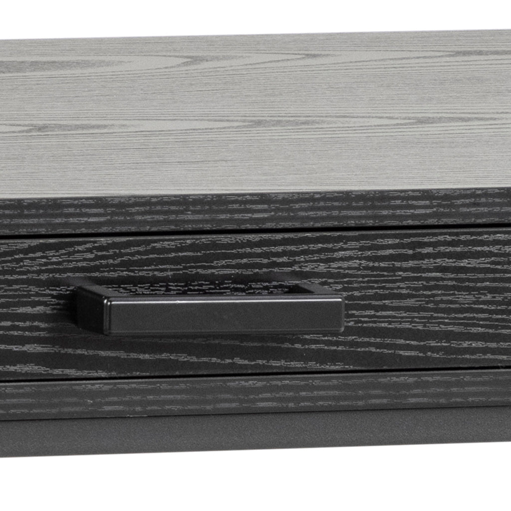 Seaford 1 Drawer Desk in Ash Black