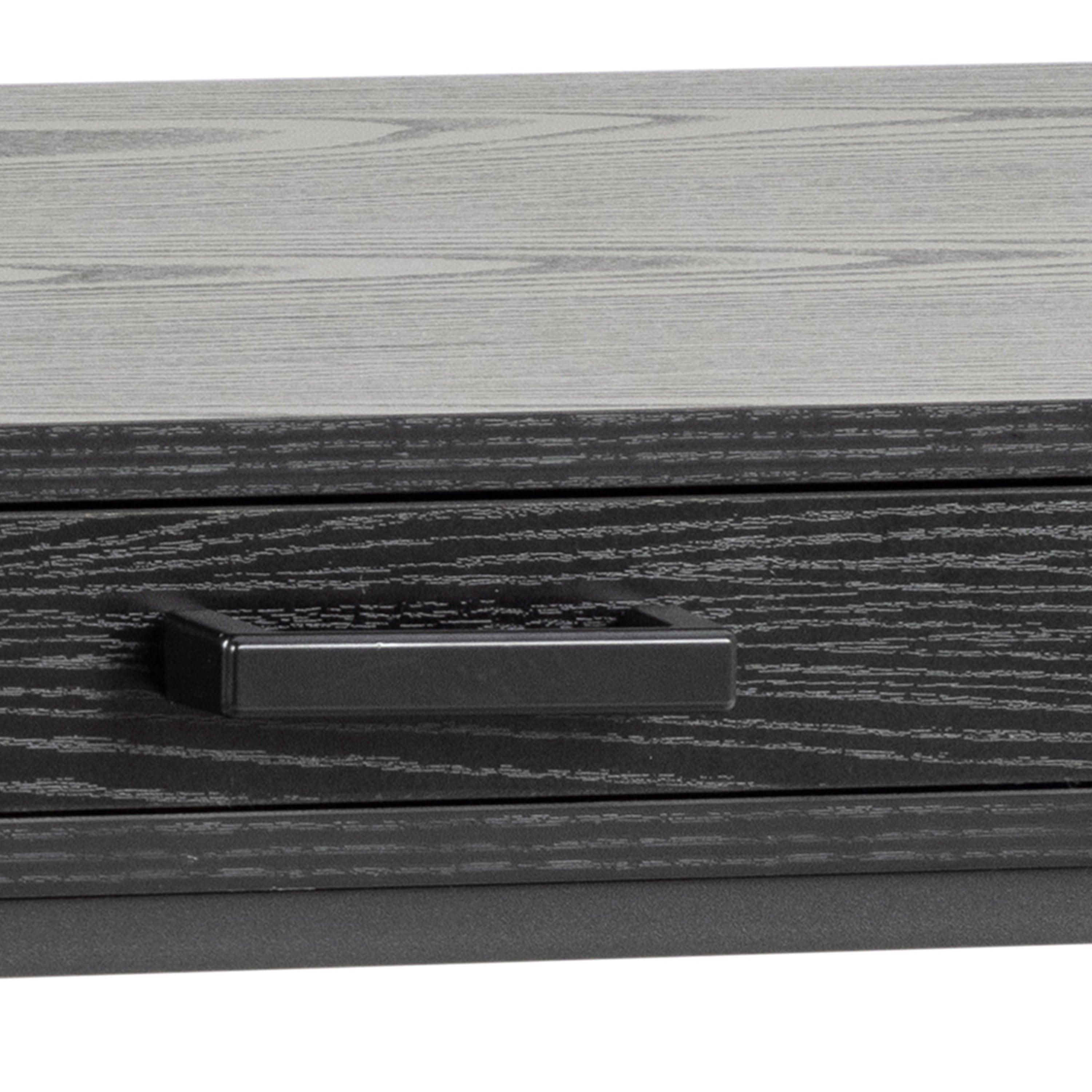 Seaford 1 Drawer Desk in Ash Black