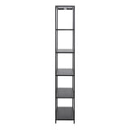 Newcastle Tall Bookcase with 5 Shelves in Matt Black