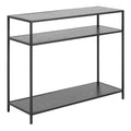 Seaford Console Table with 2 Shelves in Black