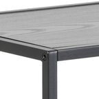 Seaford Console Table with 2 Shelves in Black