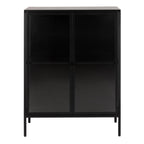 Newcastle Low 2 Door Display Cabinet in Matt Black