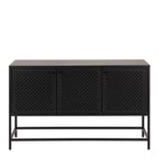 Newcastle 3 Door Raised Sideboard in Matt Black