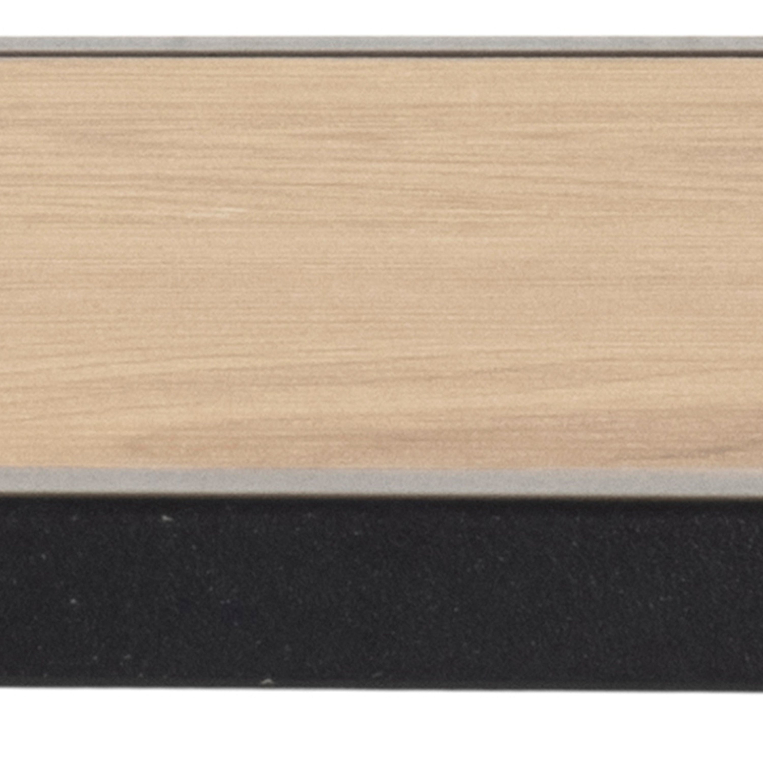 Seaford Black Metal Coat Rack with Oak Top