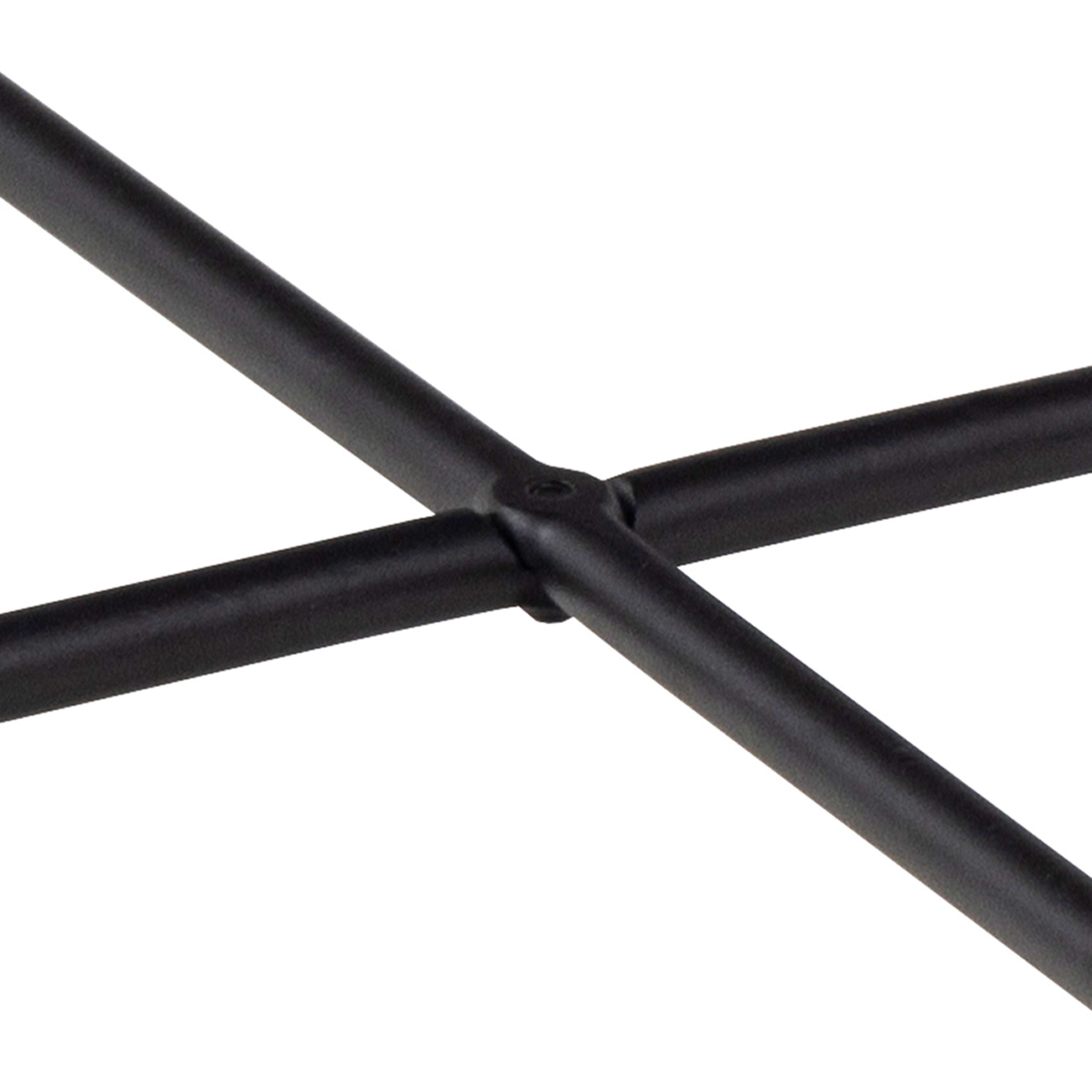 Avila Side Table with Black Polished Marble Stone 52x40cm