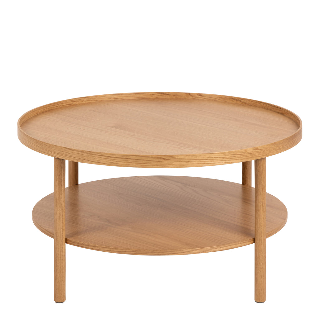 Banbury Round Coffee Table in Oak 80x42cm