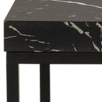 Barossa Coffee Table with Black Marble Marquina Top & Black Steel Base 40cm