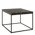 Barossa Coffee Table with Black Marble Marquina Top & Black Steel Base 60cm