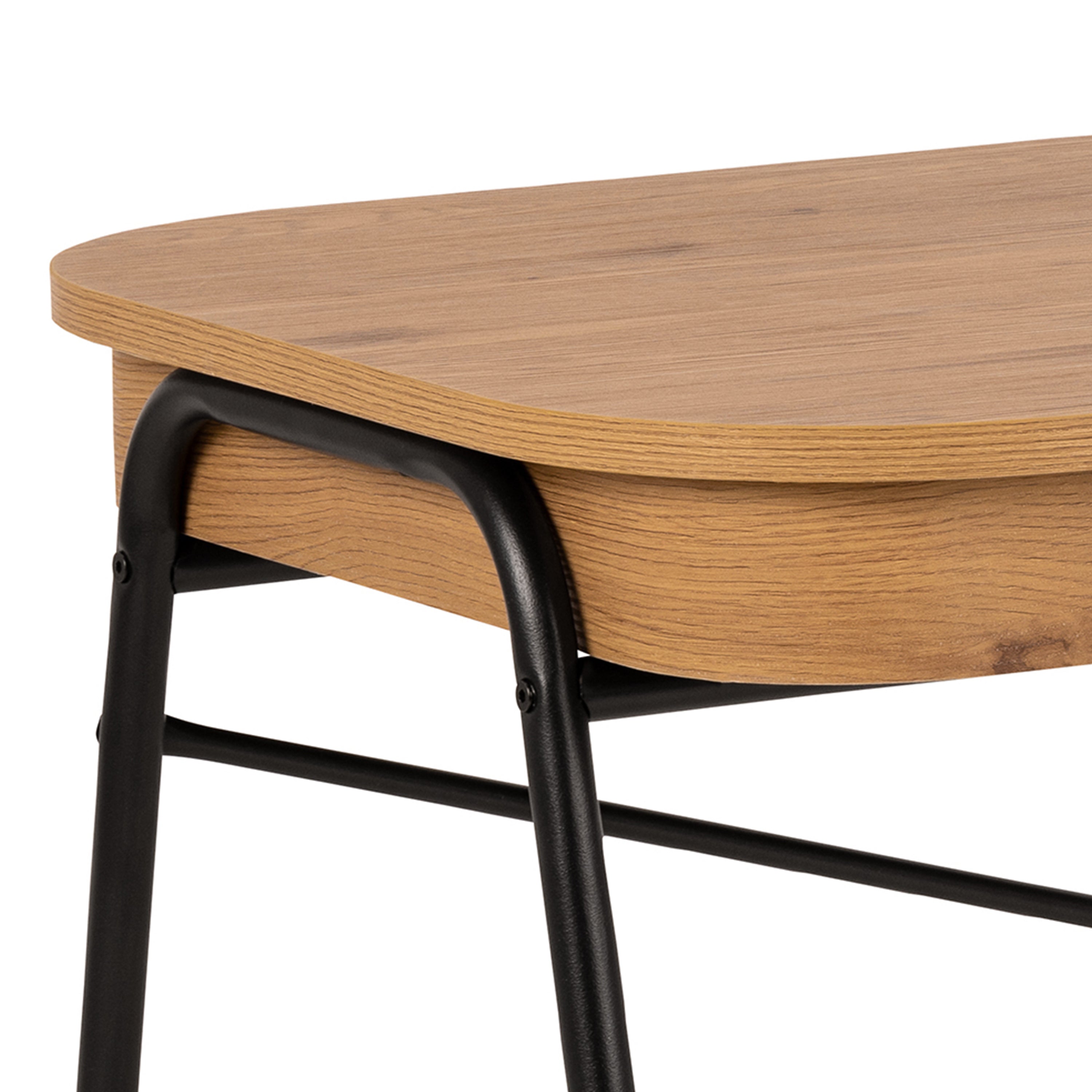 Blueton Desk with 2 Drawers in Black and Oak