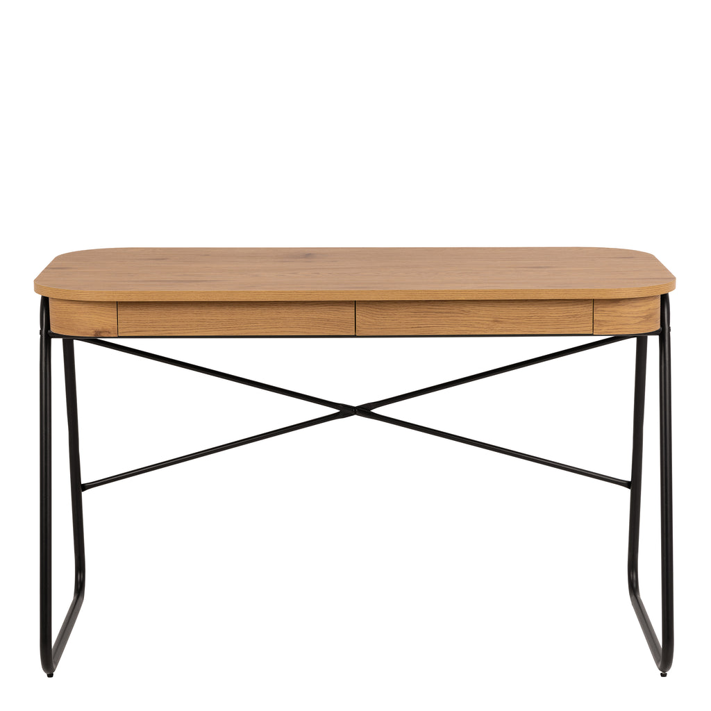 Blueton Desk with 2 Drawers in Black and Oak