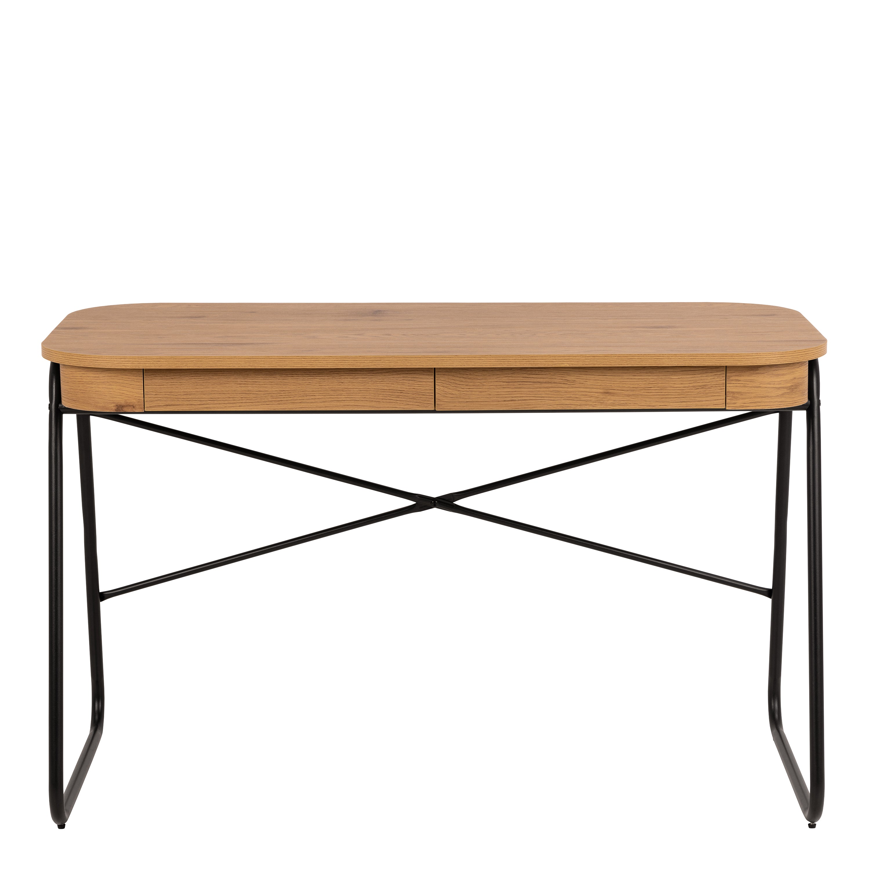 Blueton Desk with 2 Drawers in Black and Oak