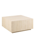 Dice Square Coffee Table in Light Travertine Effect