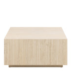 Dice Square Coffee Table in Light Travertine Effect