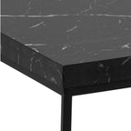 Barossa Coffee Table with Black Marble Marquina Top & Black Steel Base 110x55x45cm