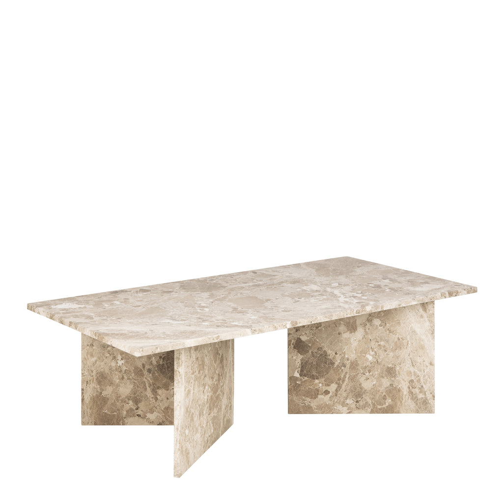 Vega Rectangular Coffee Table in Brown Marble