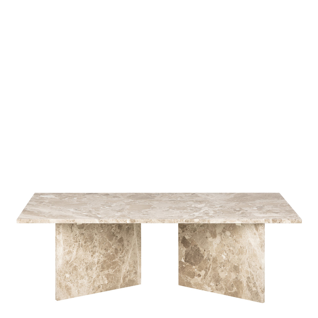 Vega Rectangular Coffee Table in Brown Marble
