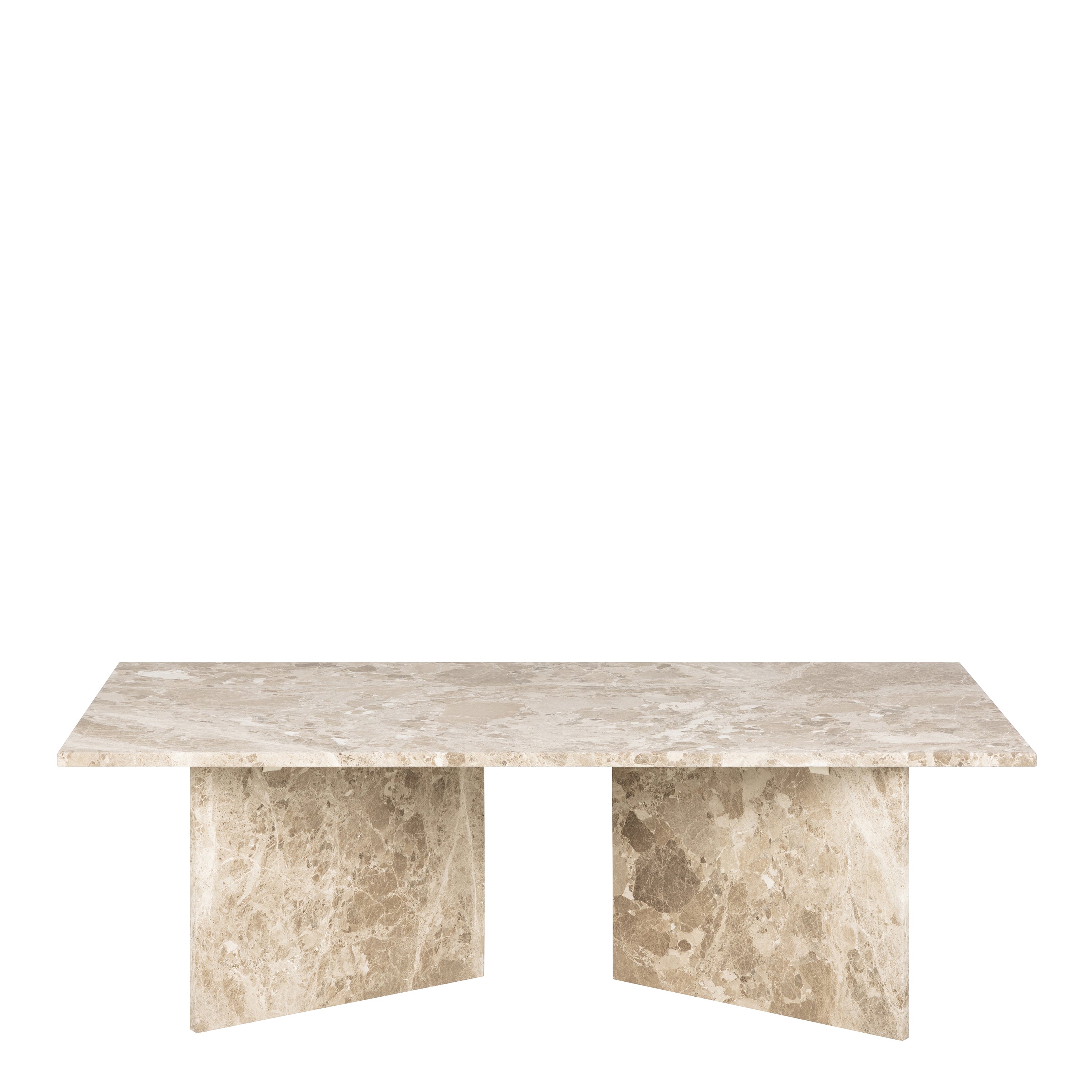 Vega Rectangular Coffee Table in Brown Marble