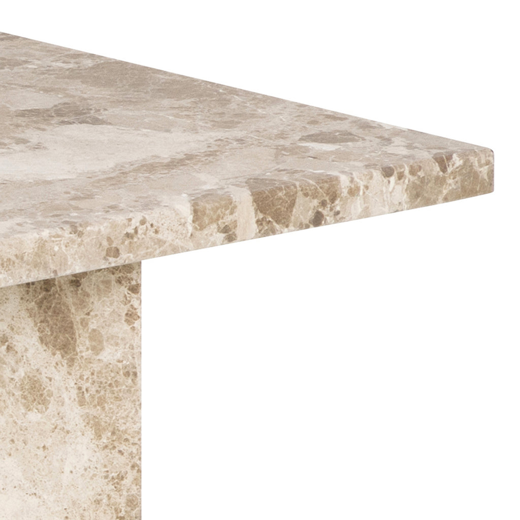 Vega Rectangular Coffee Table in Brown Marble