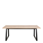 Malika Dining Table in White Oak and Black