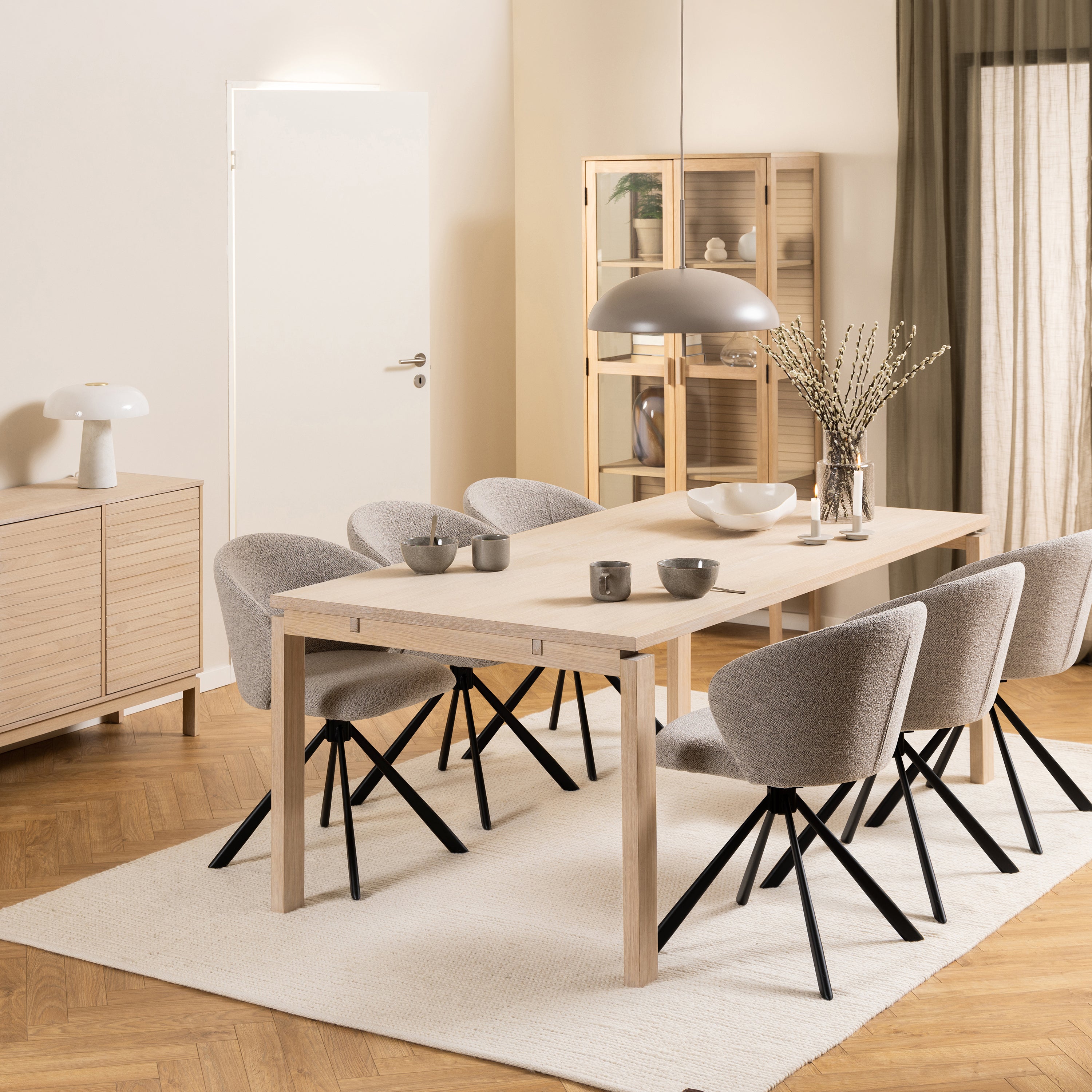 Linley Display Cabinet in White Oak.