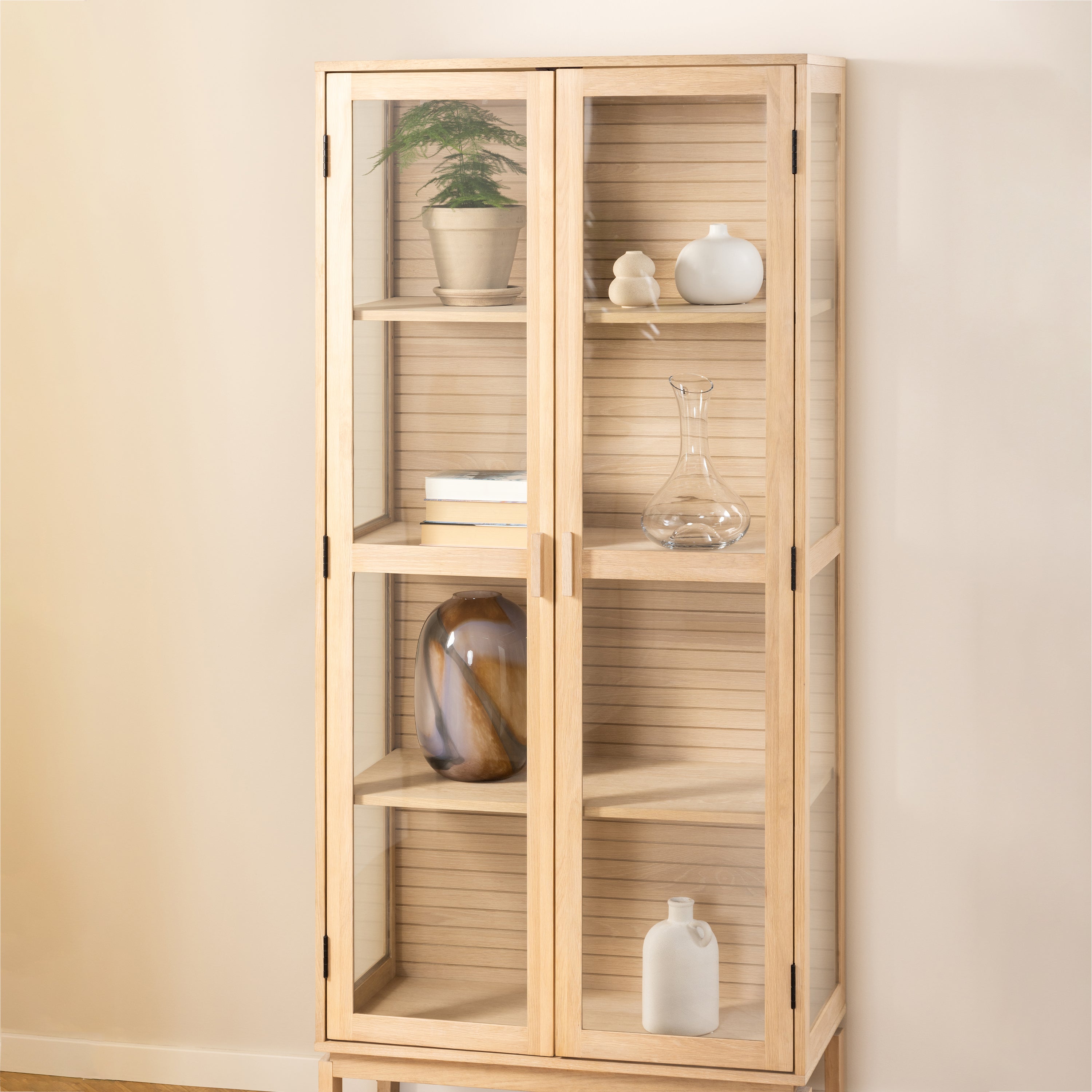 Linley Display Cabinet in White Oak.