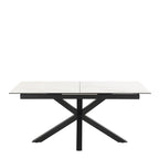 Heaven Extendable Dining Table with Ceramic White Top 168cm