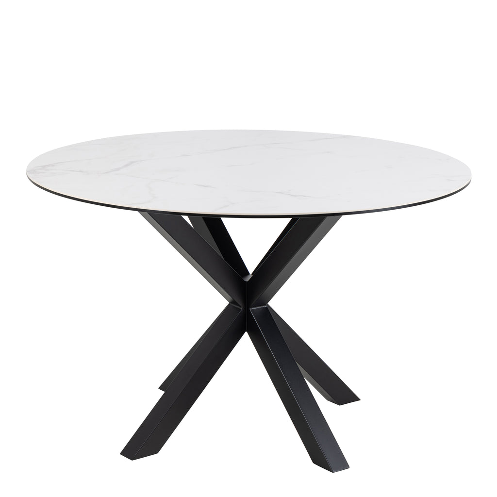 Heaven Round Dining Table with Ceramic White Top