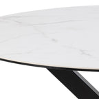 Heaven Round Dining Table with Ceramic White Top