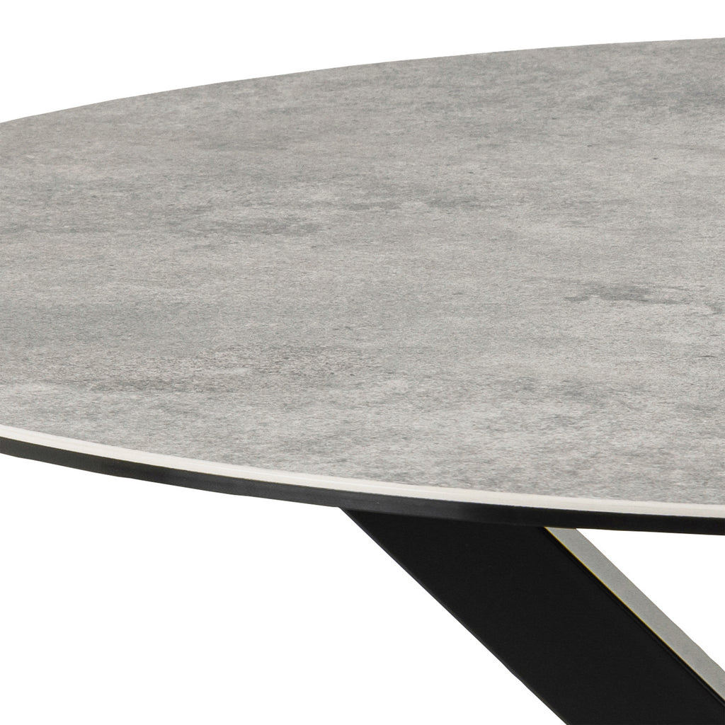 Heaven Round Dining Table with Ceramic Grey Top
