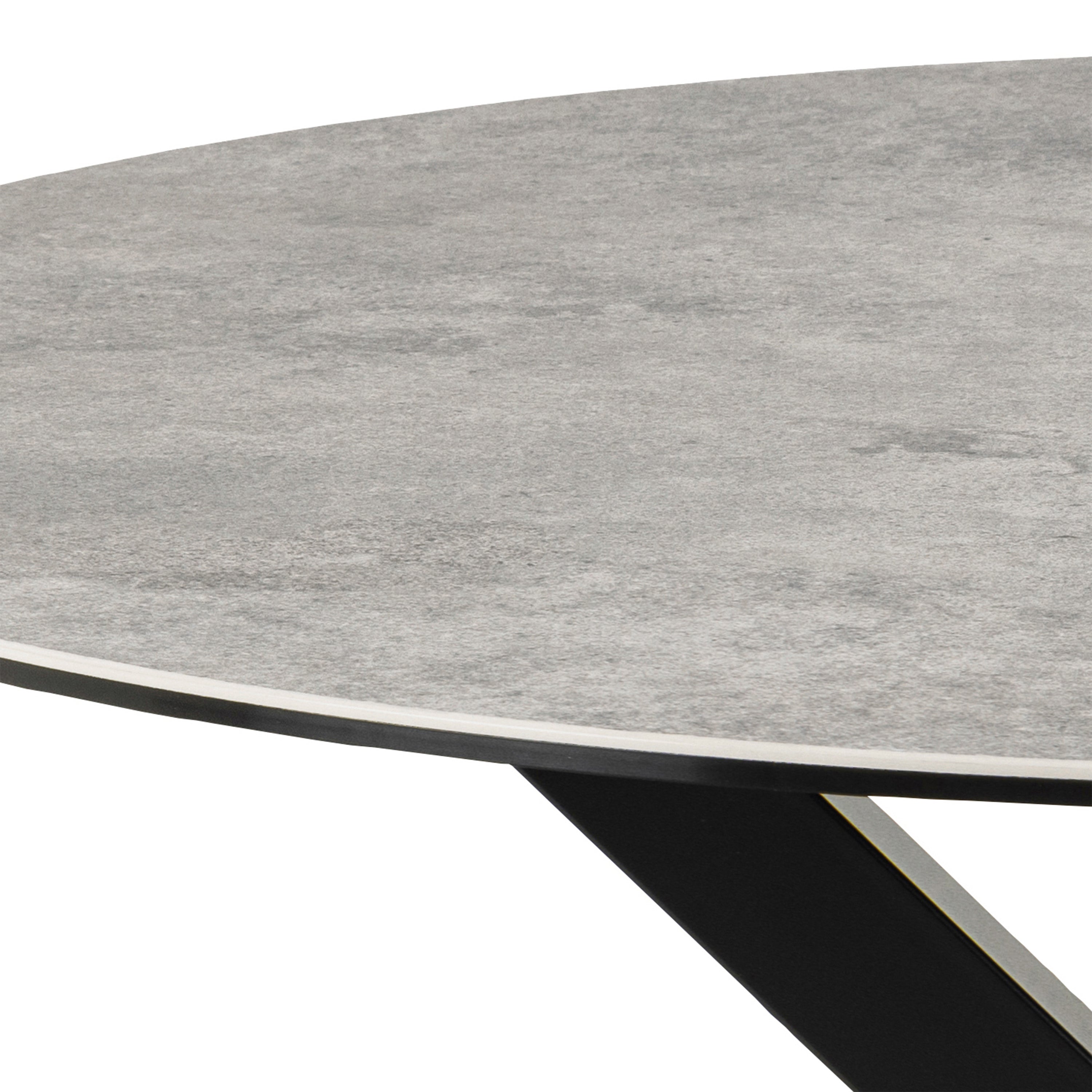 Heaven Round Dining Table with Ceramic Grey Top