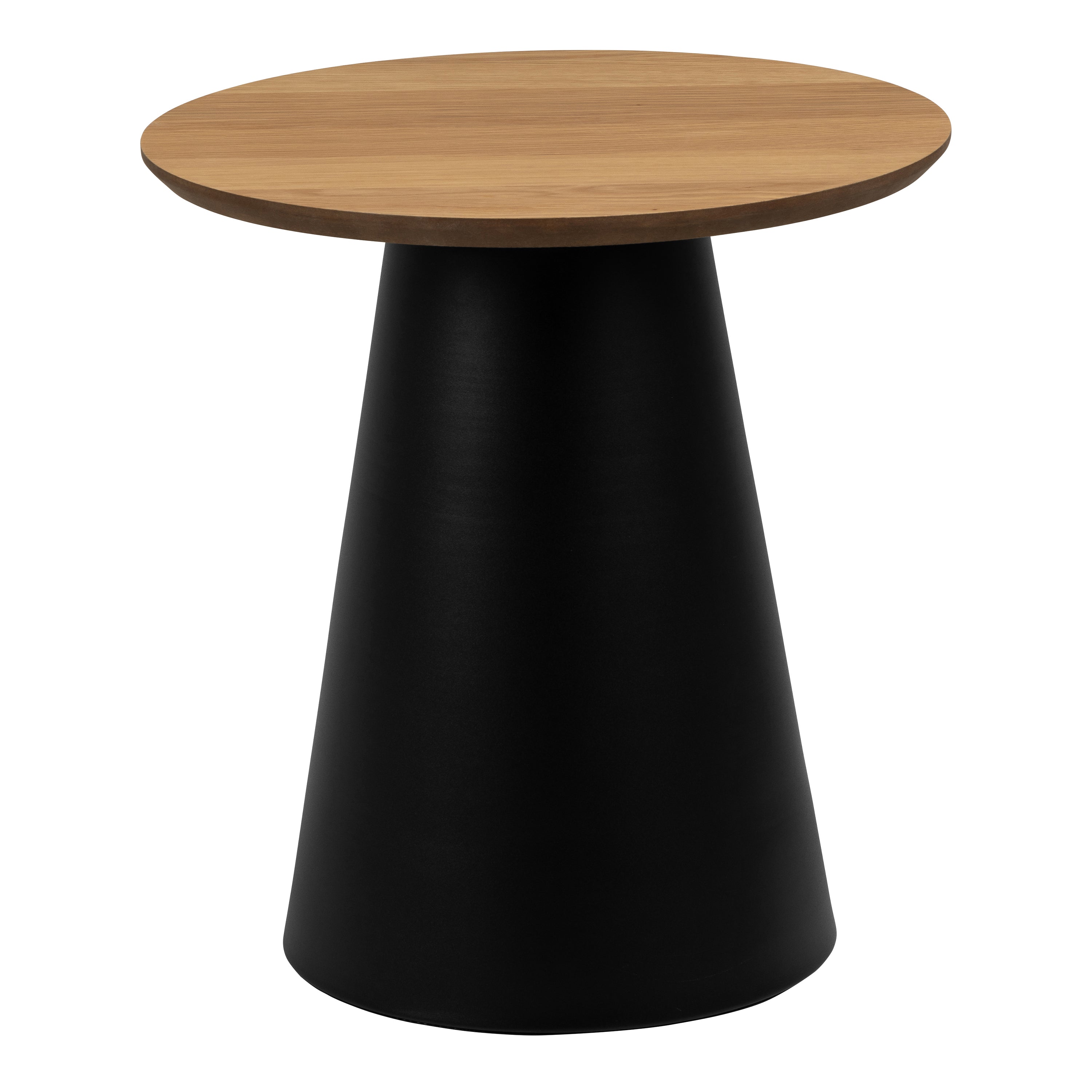 Soli Round Coffee Table in Oak/Black 45x48cm