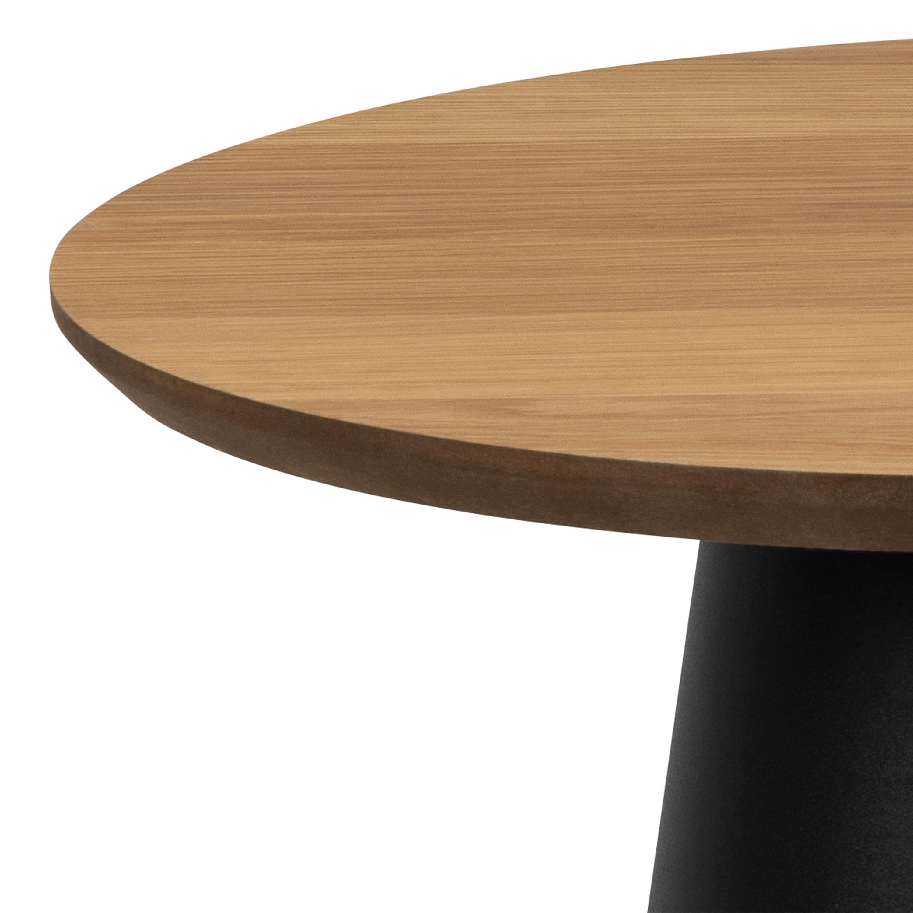 Soli Round Coffee Table in Oak/Black 45x48cm