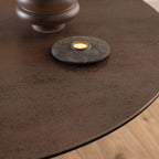 Heaven Round Dining Table with Ceramic Rusty Brown Top