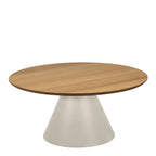 Soli Round Coffee Table in Oak/Grey 85x40cm