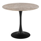 Malta Ceramic Round Dining Table Brown/Black 90x75 cm