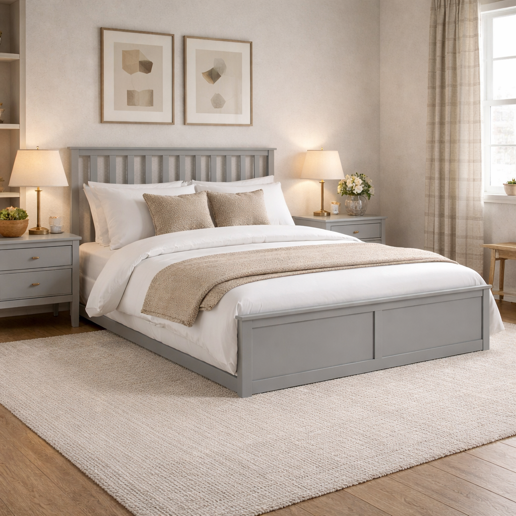 Oxford Double Bed Grey