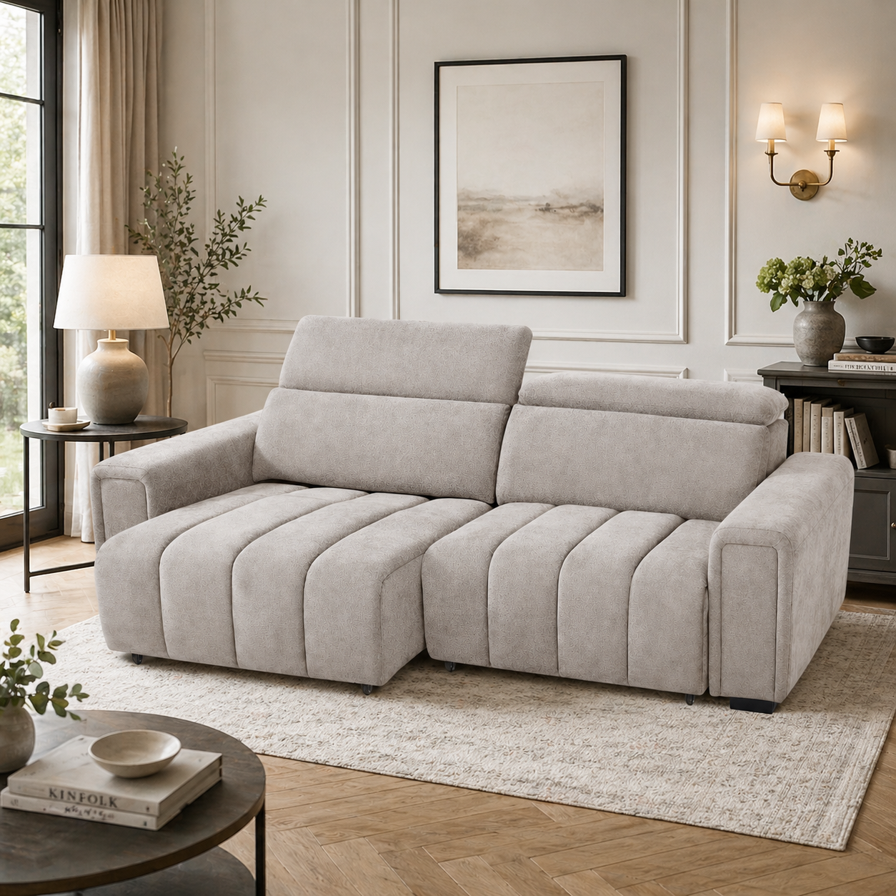Molly Electric Sofabed Beige 3 Seater