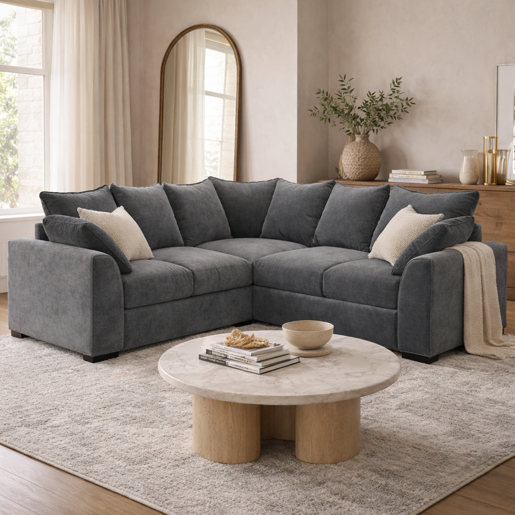 Colbee Sofa Grey Large Corner
