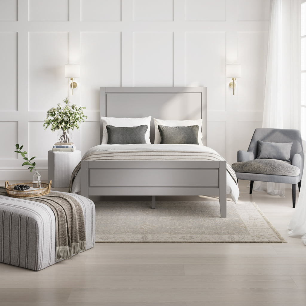 BAY CEMENT GREY DOUBLE BED