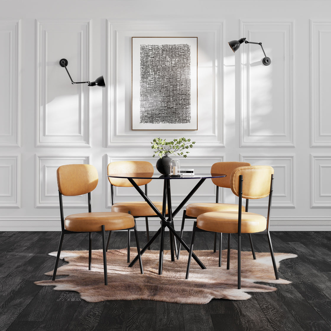SMITH CARAMEL DINING CHAIR (2 PER PACK)