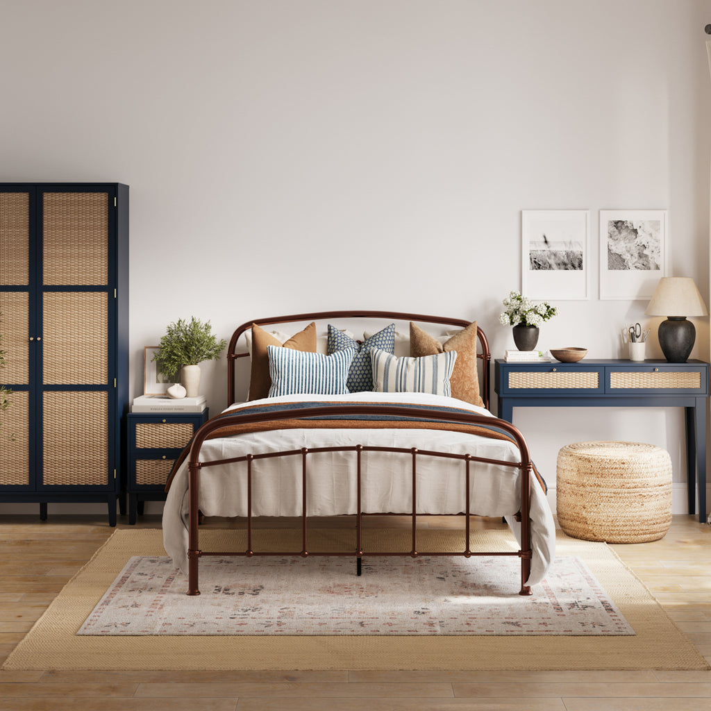 BORDEAUX BLUE 2 DOOR WARDROBE