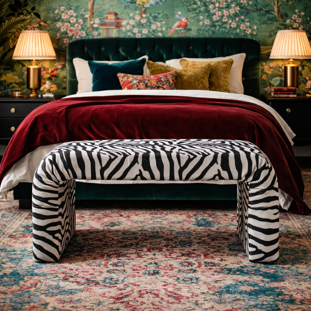 Rosa Zebra Bench