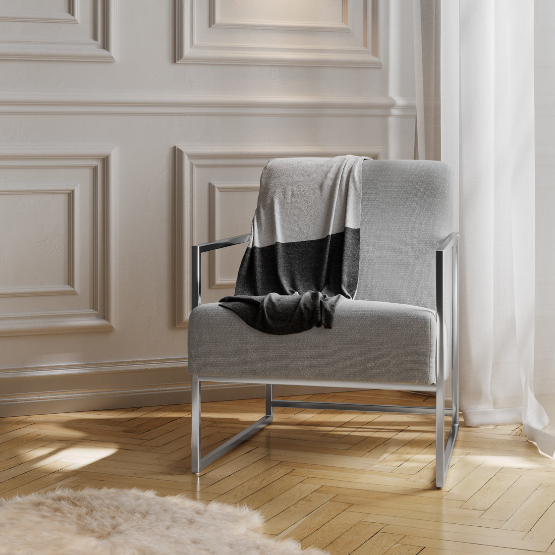 RITZ DOVE GREY / SILVER CHAIR