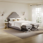 QUINCE LIGHT GREY DOUBLE BED